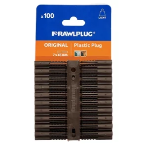 Pack of Rawlplug plastic plugs