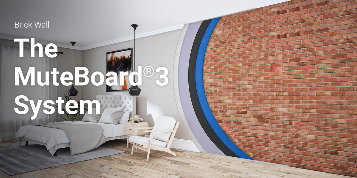 MuteBoard 3 Brick Wall Soundproofing System