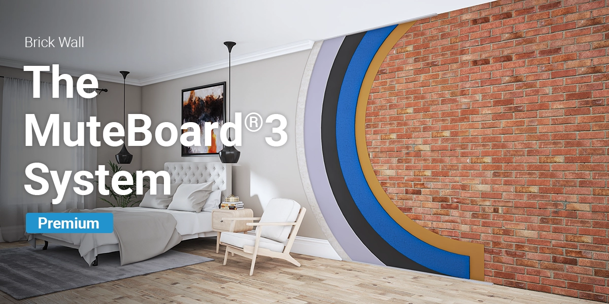 MuteBoard 3 premium Brick Wall Soundproofing System