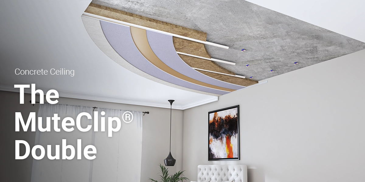 MuteClip Double Concrete ceiling soundproofing