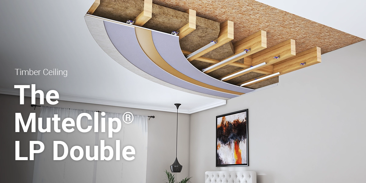 MuteClip LP Double Timber ceiling soundproofing