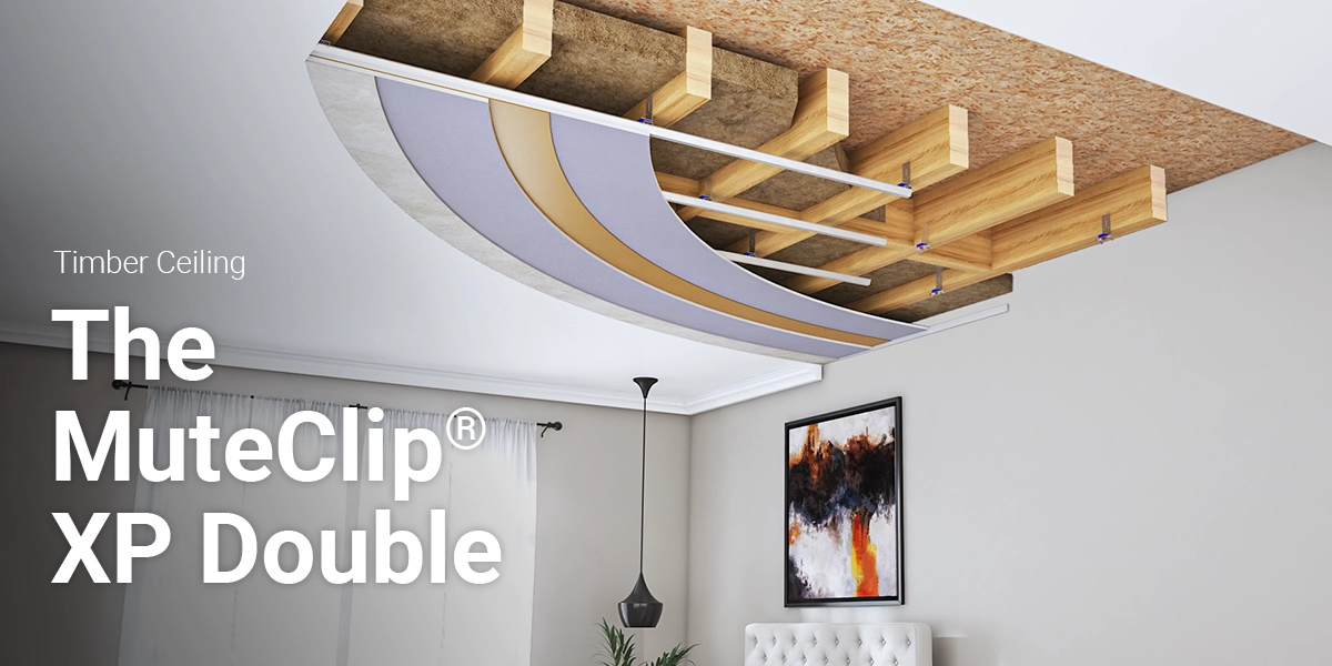 MuteClip XP Double Timber ceiling soundproofing
