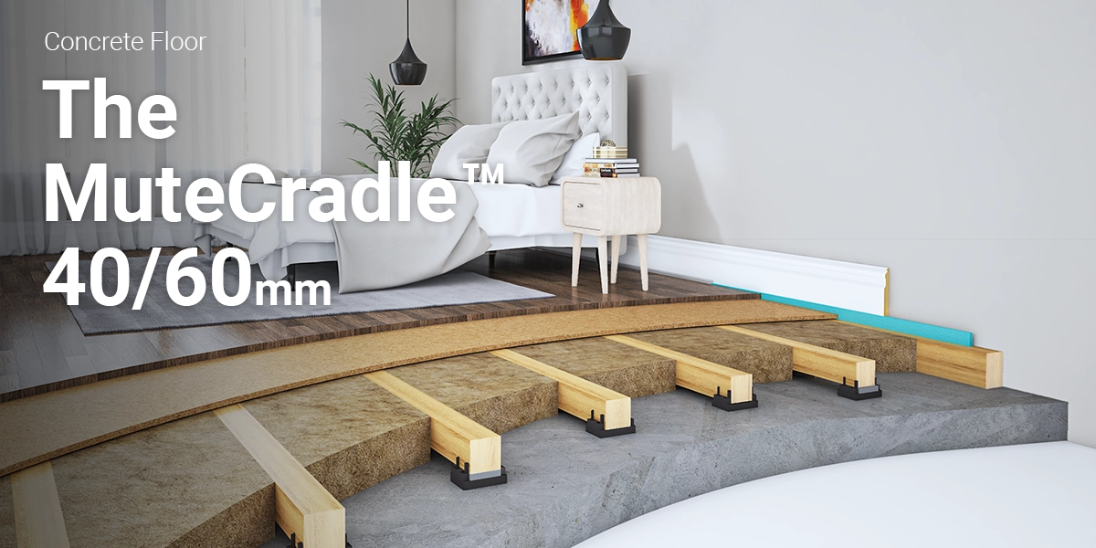 MuteCradle 40 60 Concrete Floor Soundproofing