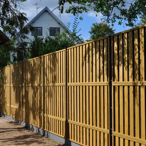 Wood and metal soundproof fence Wood and metal soundproof fence panels