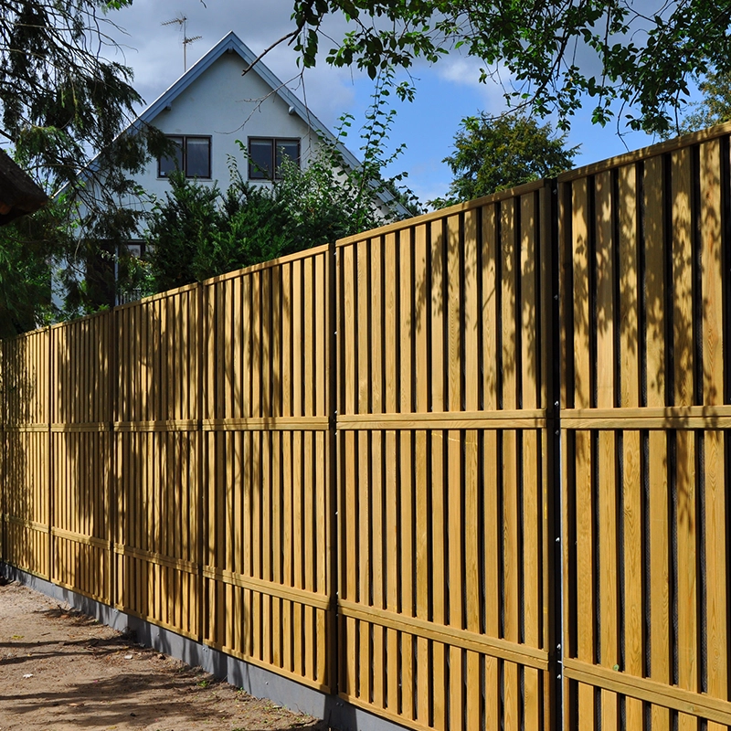 Wood and metal soundproof fence panels