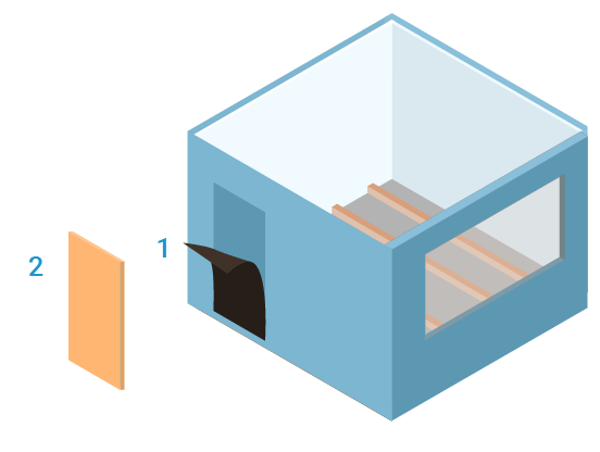 step 1 soundproof the door infographic