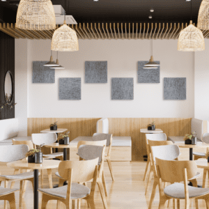 Acoustic panels in a cafe