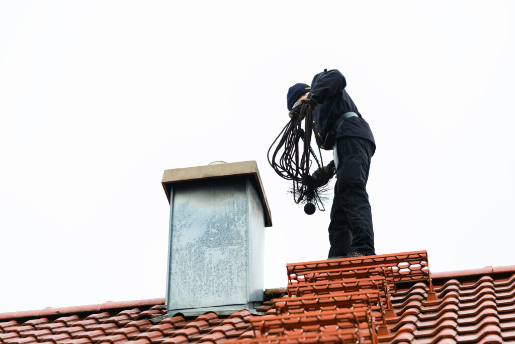 chimney sweep roof home working
