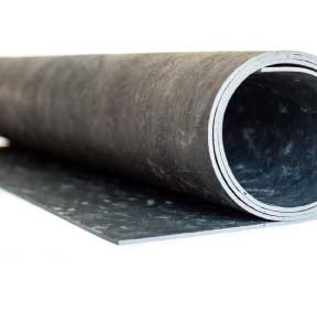 roll of mass loaded vinyl used for floor soundproofing.