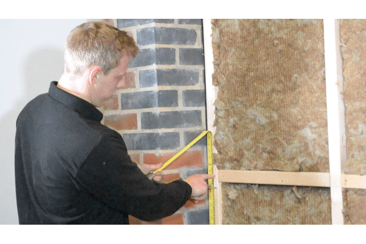 GIF how to measure a stud wall for soundproofing
