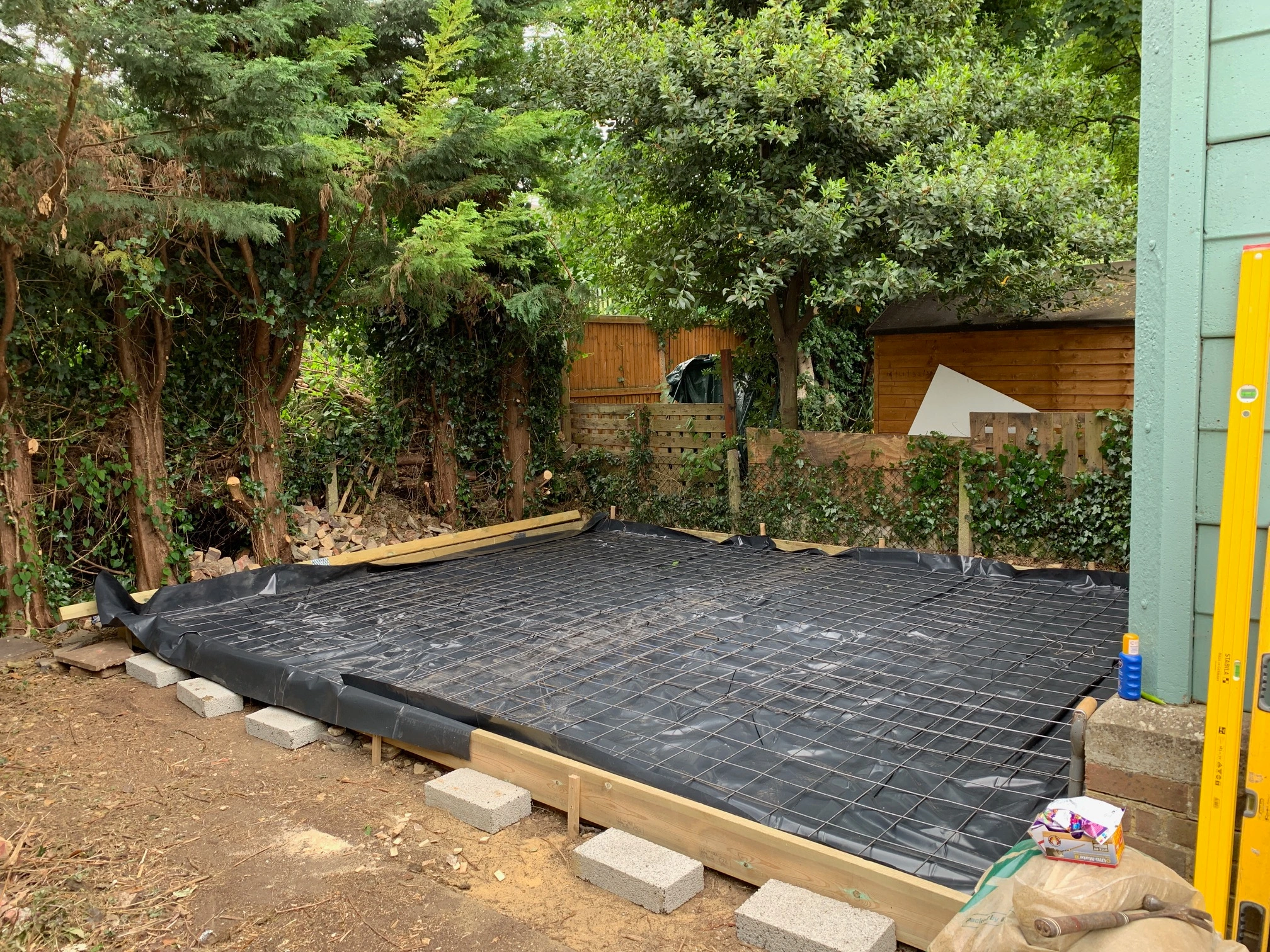 Foundations for garden music studio